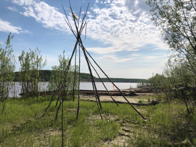 Tipi Zelt Indigener in Kanada