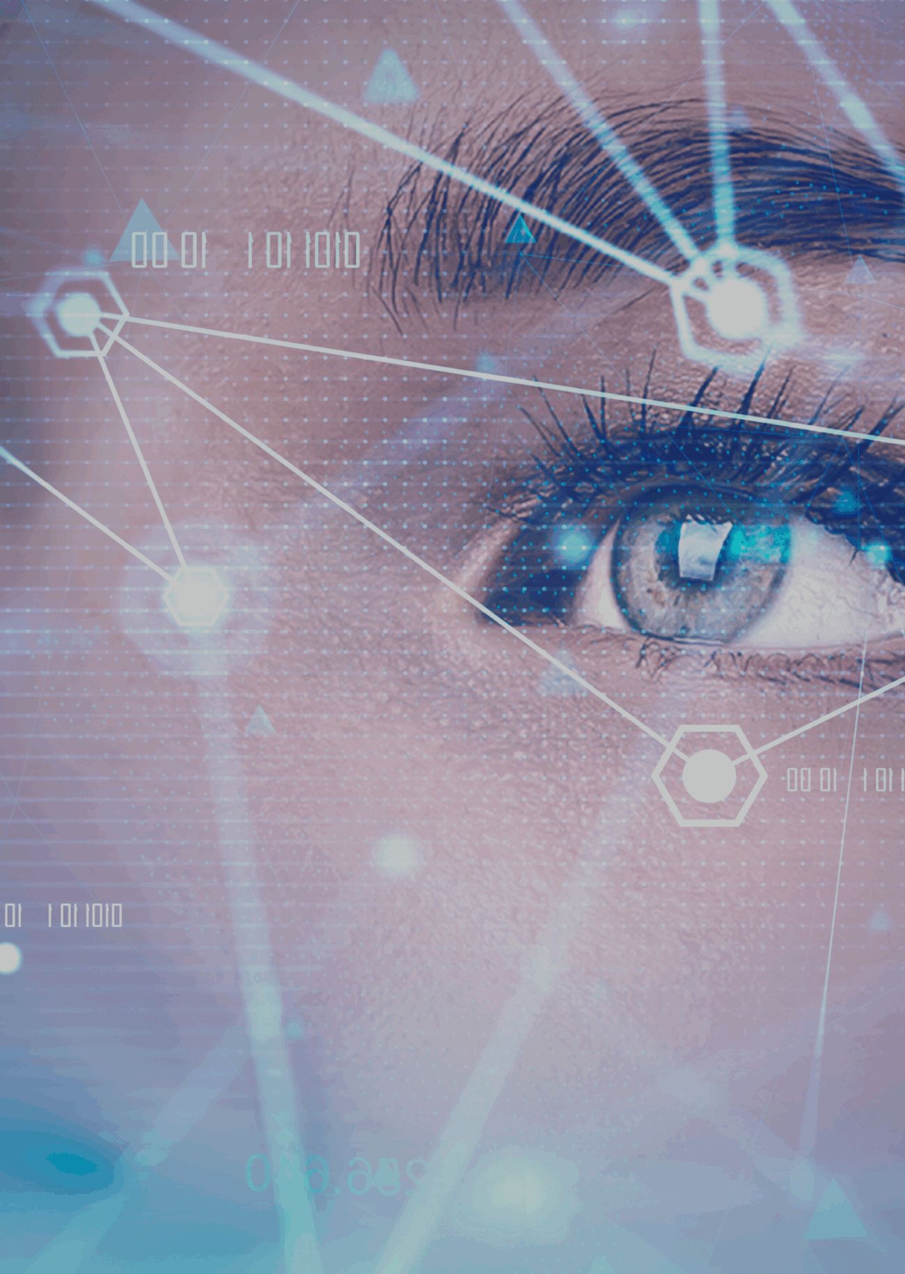 menschliches Auge im Netz der KI