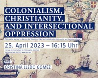 25. April 2023: Dr. Cristina Lledo Gomez kommt nach München: "Colonialism, Christianity, and Intersectional Oppression"